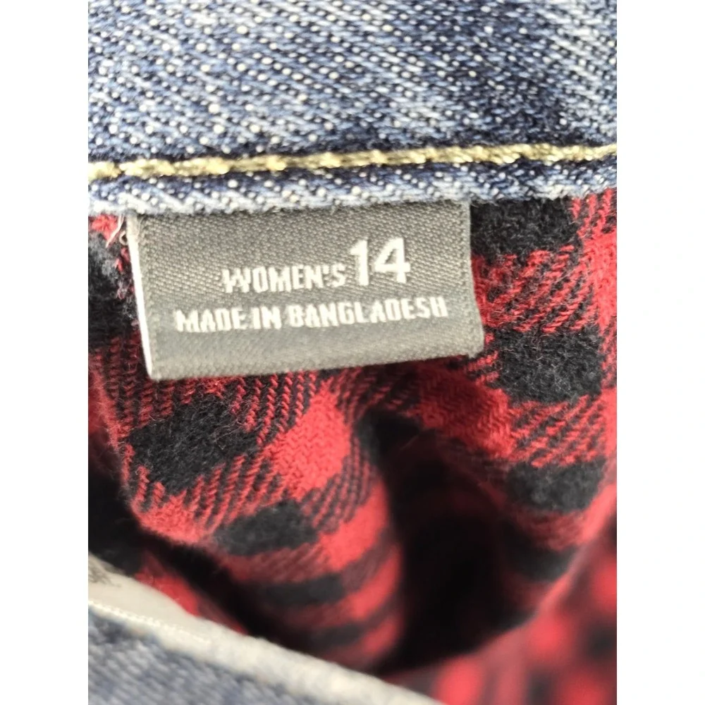 Eddie Bauer Womens Fleece Lined‎ Jeans 14 Dark Wash Winter Warm Straight Leg